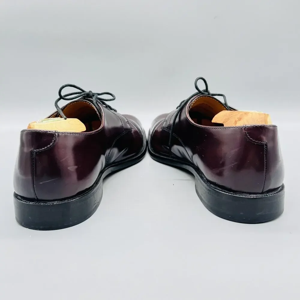 Cole Haan Shoes Mens 10 Brown Leather Cap Toe Derby Oxford Lace Up Dress Classic